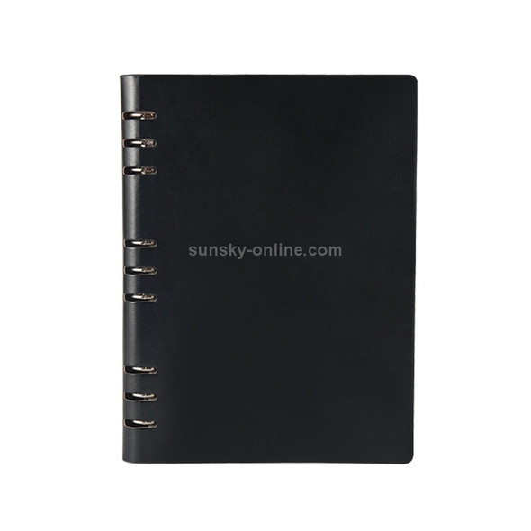 Business Notepad Loose Leaf Replaceable Inner Notebook Thickened Diary Book, Color:B5 Black