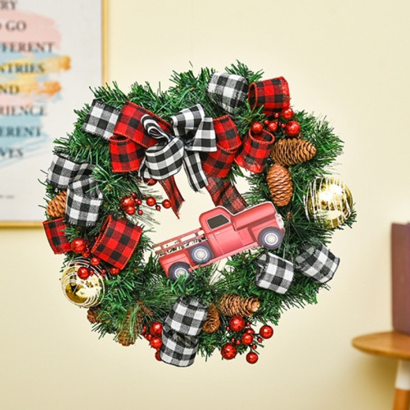 Christmas Decorations Cane Wreath Garland Door Hanger, Size: 50cm( Car)