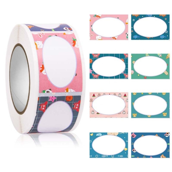 5 Rolls Cute Cartoon Children Self-Adhesive Handwritten Class Name Label Sticker, Size: 2.5x3.7cm(HA106)