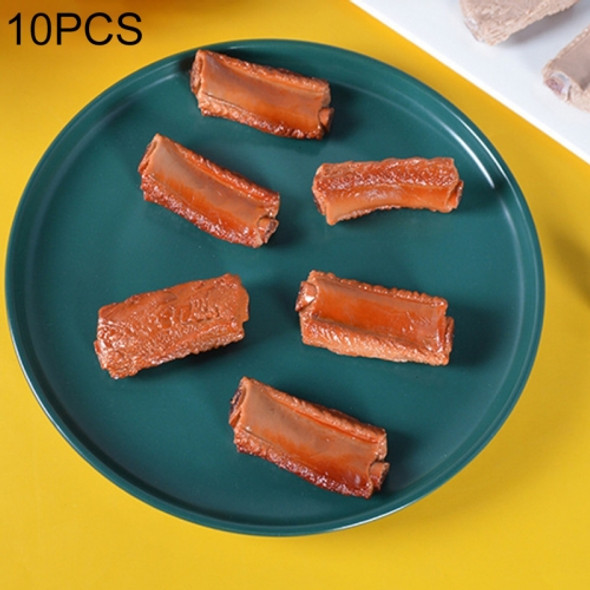 10 PCS Simulation Ribs Model Food Model Shoot Props(Caramel Color)