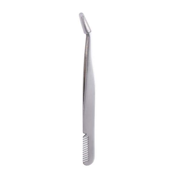 6 PCS Stainless Steel Marriage Accepted Eyelashes Tweezers Eyebrow Combing Tweezers, Color Classification: Silver
