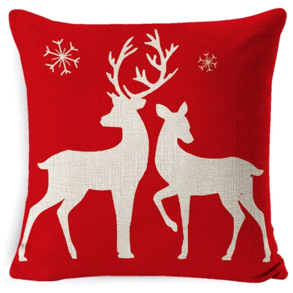 3 PCS Christmas Linen Red Hug Pillowcase Without Pillow Core, Specification: 45 x 45cm(SDBZ-00314)