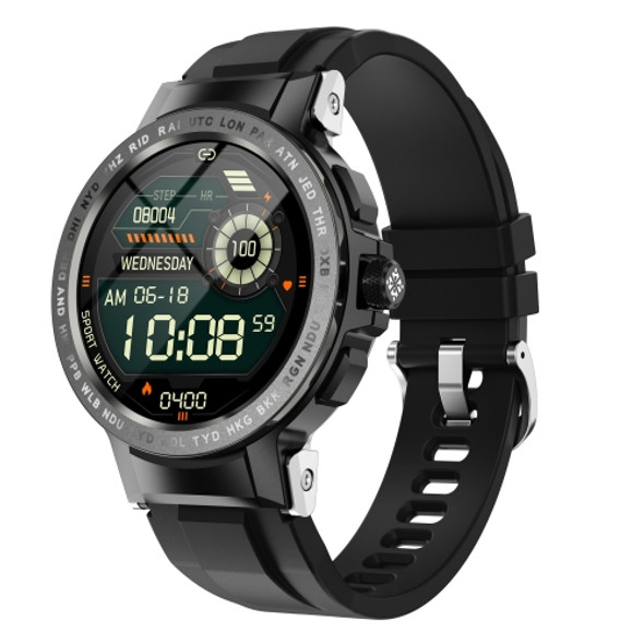 E19 1.28 inch Color Screen Smart Watch, IP68 Waterproof,Support Heart Rate Monitoring/Blood Pressure Monitoring/Blood Oxygen Monitoring/Sleep Monitoring(Black)