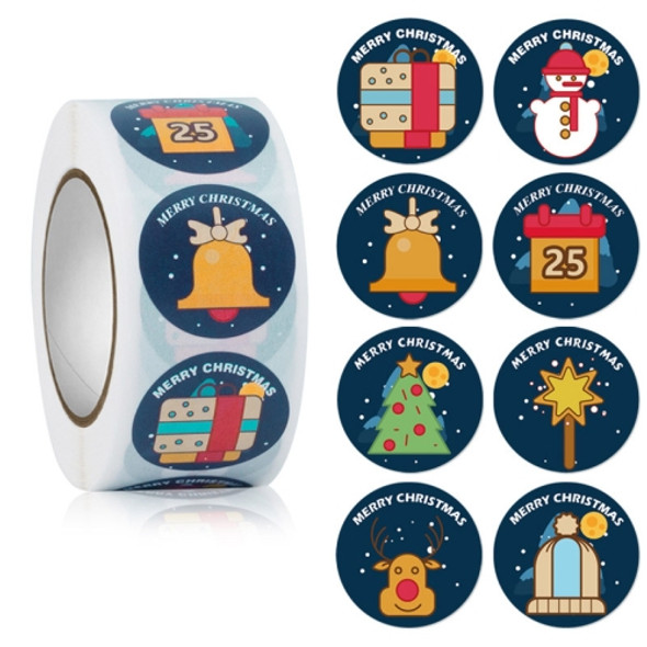 5 Rolls Christmas Gift Sticker Decoration Label Sealing Sticker(HA133)