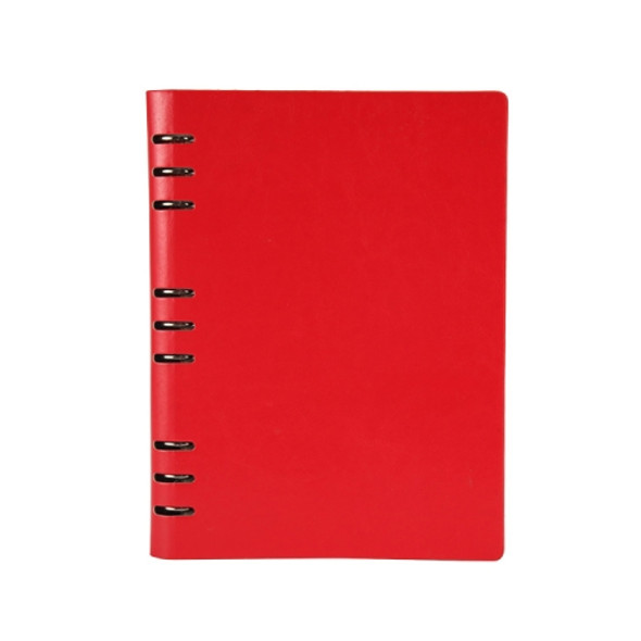 Business Notepad Loose Leaf Replaceable Inner Notebook Thickened Diary Book, Color:B5 Red