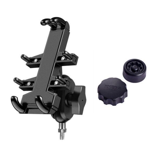 M8 Bolt Ball-Head Motorcycle Multi-function Eight-jaw Aluminum Phone Navigation Bracket with Anti-theft Knobs