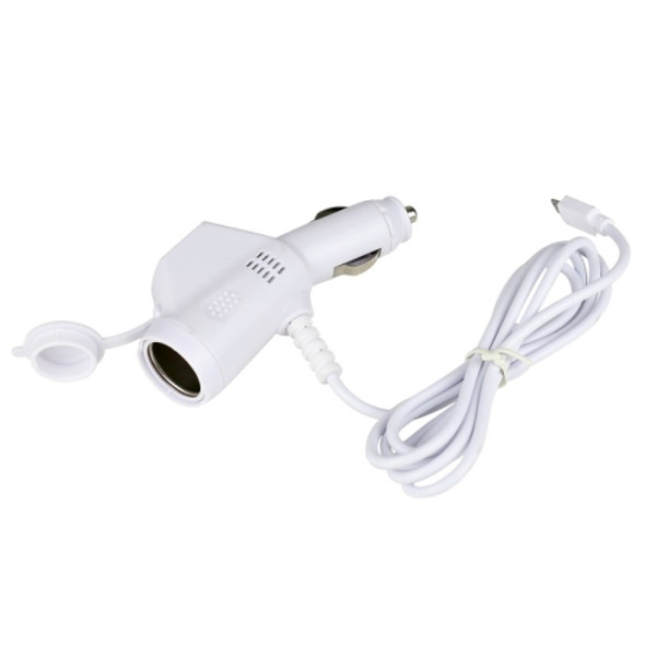 2 PCS Car 3 In 1 Charger With Cigarette Lighter Dual USB Interface With USB Mobile Phone Charging Cable(White)