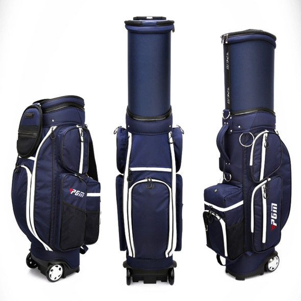 PGM Men Golf Bag Telescopic Golf Club Bag with Five-piece Plunger Holes (Dark Blue)
