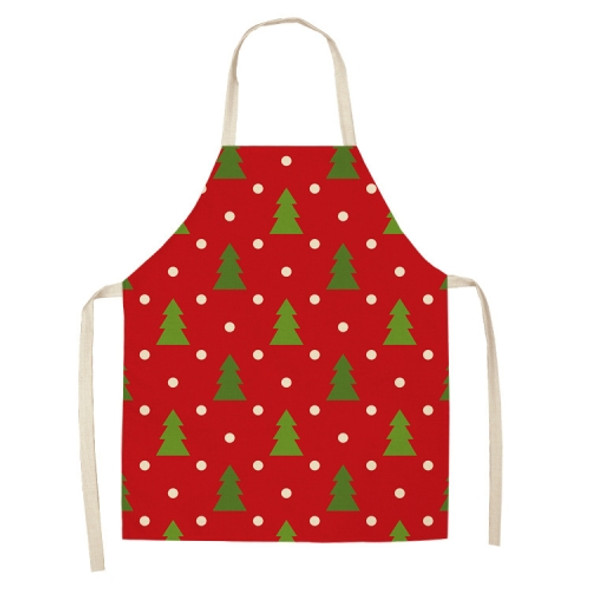 2 PCS Christmas Plaid Series Cotton And Linen Apron Household Cleaning Overalls, Specification: 47 x 38cm(WQ-001323)