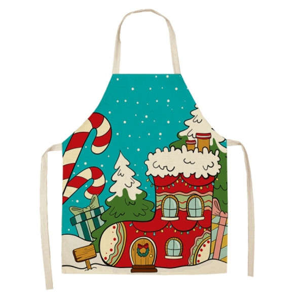 2 PCS Fabric Linen Cleaning Apron Christmas Party Decoration Apron, Specification: 68x55cm(WQ-001513)