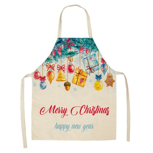 2 PCS Fabric Linen Cleaning Apron Christmas Party Decoration Apron, Specification: 68x55cm(WQ-001525)