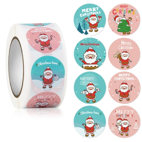 5 Rolls Christmas Gift Sticker Decoration Label Sealing Sticker(HA132)