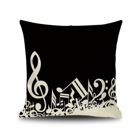 2 PCS Piano Note Digital Printed Linen Pillowcase Without Pillow Core, Size: 45x45cm(11)