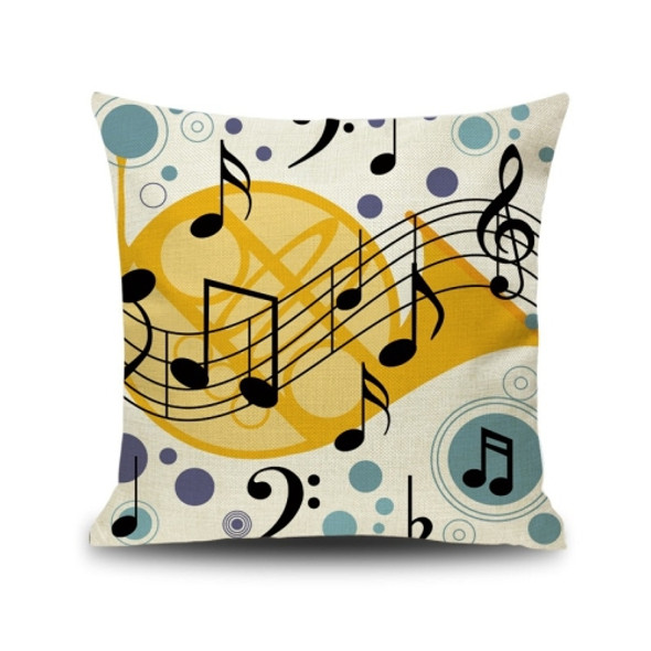 2 PCS Piano Note Digital Printed Linen Pillowcase Without Pillow Core, Size: 45x45cm(13)