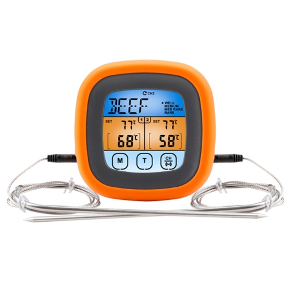 TS-6601-2 Kitchen Baking Touch Digital Double-Needle Color Screen Food Thermometer