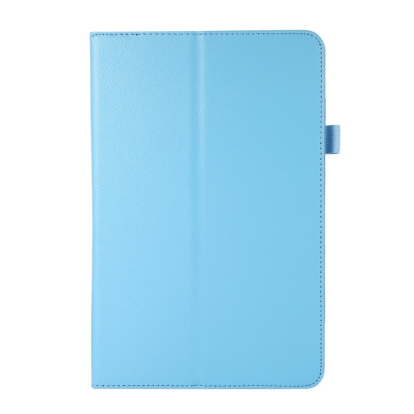 For Honor Tablet V7 Pro Litchi Texture Solid Color Horizontal Flip Leather Case with Holder & Pen Slot(Sky Blue)