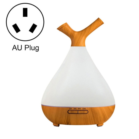 YCTA-008 Household Mute Small Wood Grain Colorful Light Aroma Diffuser Night Tree Air Humidifier, Product specifications: AU Plug(Light Wood Grain)