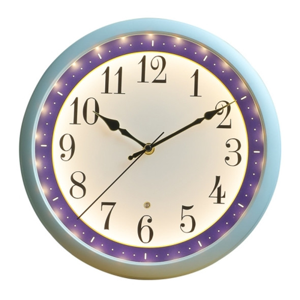 12 Inch Living Room Intelligent Voice Control Luminous Mute Wall Clock(White)
