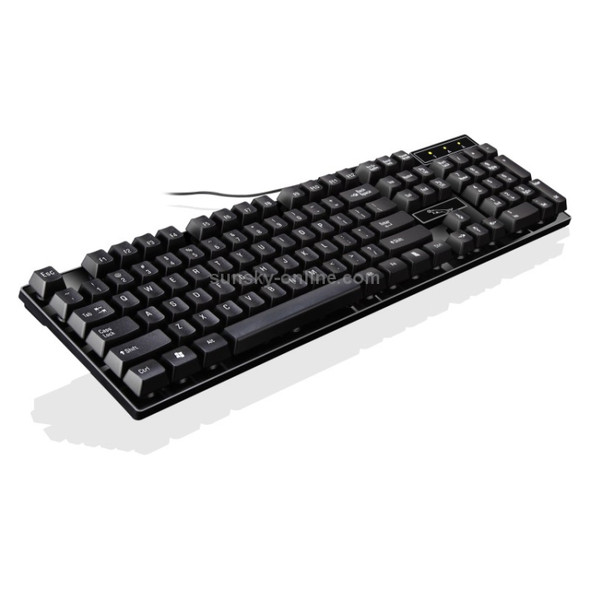 ZGB Q17 104 Keys USB Wired Suspension Gaming Office Keyboard for Laptop, PC(Black)