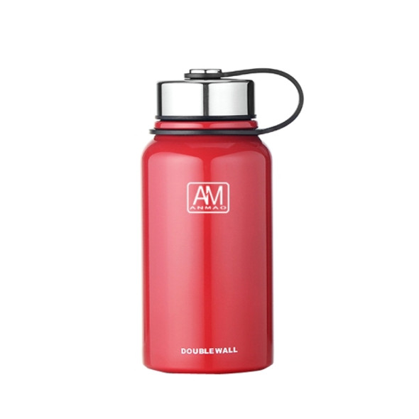 AM 304 Stainless Steel Vacuum Flask Large Capacity Portable Outdoor Sports Kettles, Capacity: 1500ml(Red)