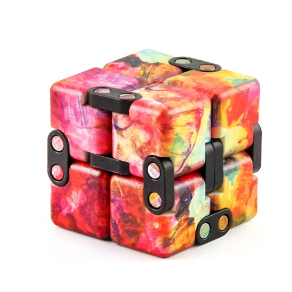 3 PCS Intellectual Decompression Unlimited Folding Magic Cubes(Red)