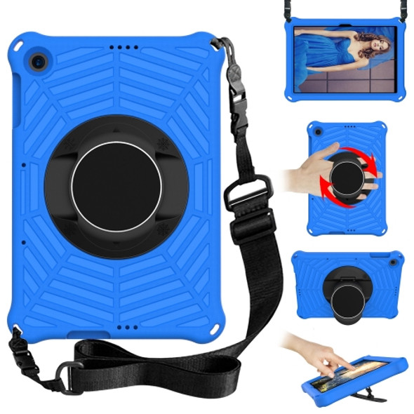 For Huawei MatePad T 10 / T 10s Spider King EVA Protective Case with Adjustable Shoulder Strap & Holder(Blue)