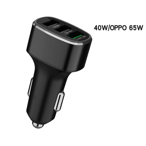 Three USB Ports Car Fast Charging Charger For Huawei/For OPPO/VIVO/OnePlus And Other Flash Charging, Model: GT780 Black