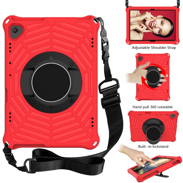 For Huawei MediaPad T5 Spider King EVA Protective Case with Adjustable Shoulder Strap & Holder(Red)