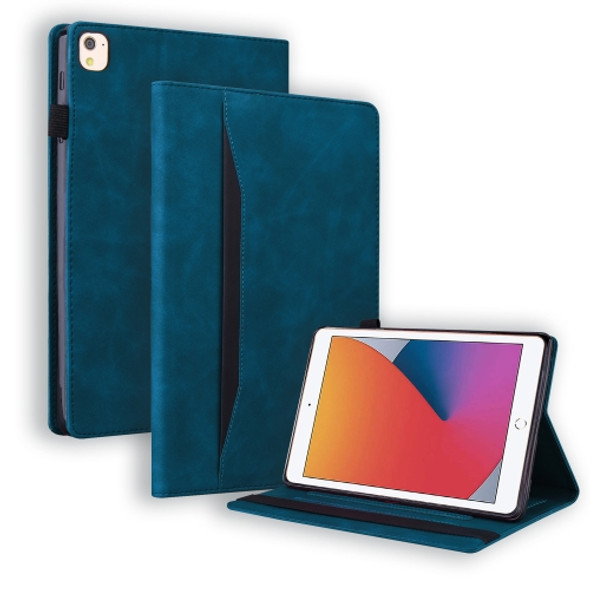For iPad 10.2 2019 & 2020 / Pro 10.5 inch Business Shockproof Horizontal Flip Leather Case with Holder & Card Slots & Photo Frame & Pen Slot & Sleep / Wake-up Function(Blue)