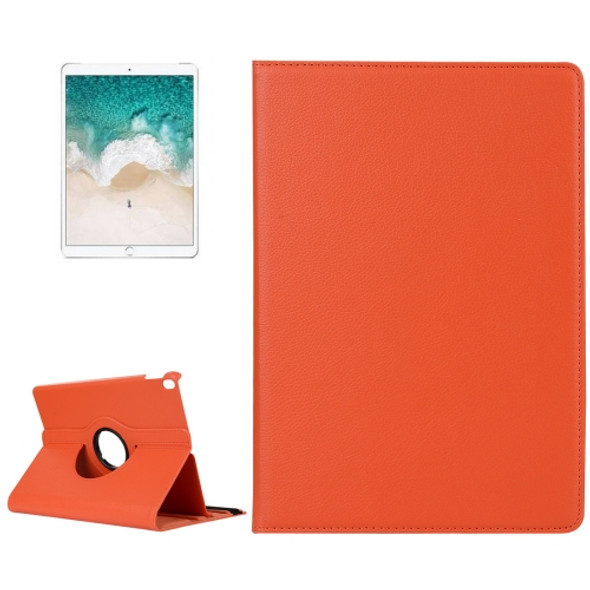 Litchi Texture 360 Degree Spin Multi-function Horizontal Flip Leather Protective Case with Holder for iPad Pro 10.5 inch / iPad Air (2019) (Orange)