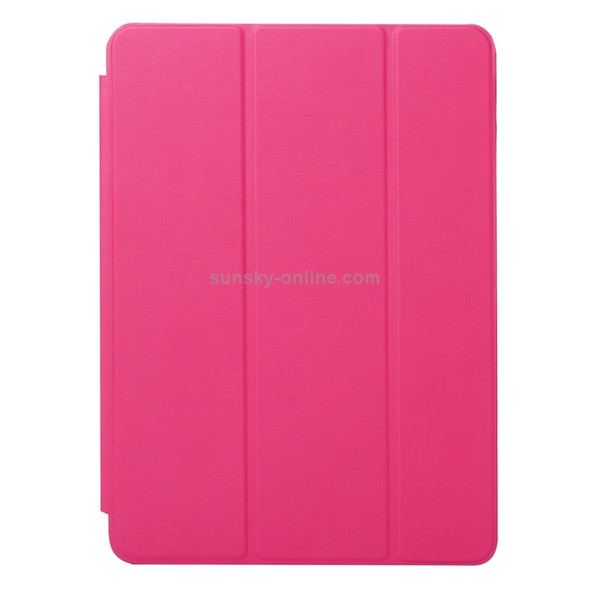 Horizontal Flip Solid Color Leather Case for iPad Pro 12.9 inch (2018), with Three-folding Holder & Wake-up / Sleep Function(Magenta)