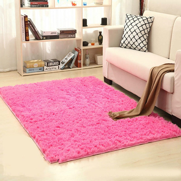 Shaggy Carpet for Living Room Home Warm Plush Floor Rugs fluffy Mats Kids Room Faux Fur Area Rug, Size:160x200cm(Rose Red)