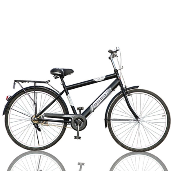 26 inch Men Commuter Patrol Bicycle Classic Crossbeam Bike(Black)