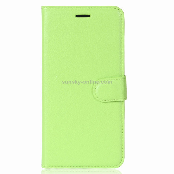 For Sony Xperia XA2 Litchi Texture Horizontal Flip Leather Case with Wallet & Holder & Card Slots(Green)