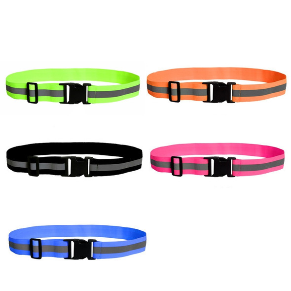 3 PCS Outdoor Adjustable Night Running And Cycling Reflective Waistband, Specification: 4cm Width(Pink)
