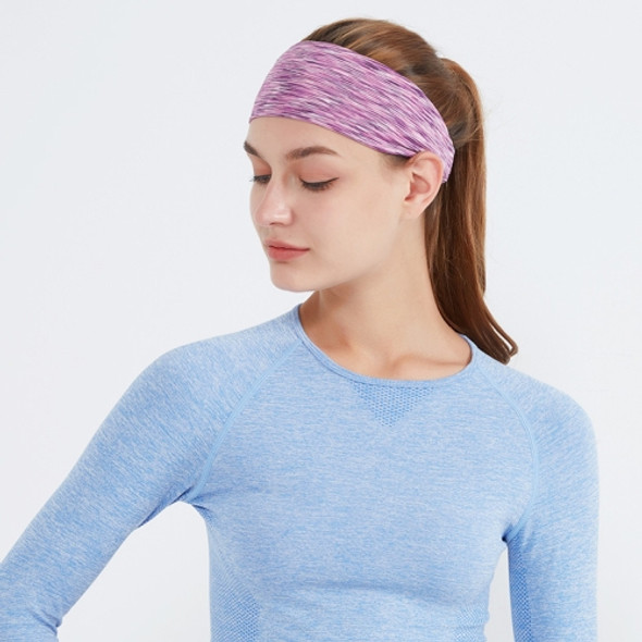 2 PCS Sports Sweat-Absorbent Headband Wide BrimIce Silk Headband For Female(XTJ35 Flower Purple)