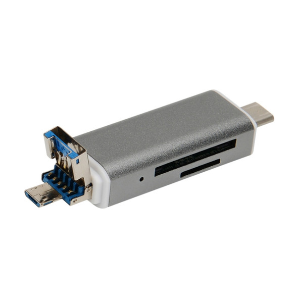 H82 USB-C / Type-C to USB 3.0 + Micro USB Ports OTG SD / TF Card Reader