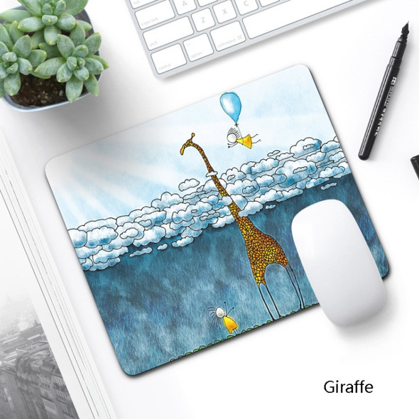 6 PCS Non-Slip Mouse Pad Thick Rubber Mouse Pad, Size: 21 X 26cm(Giraffe)