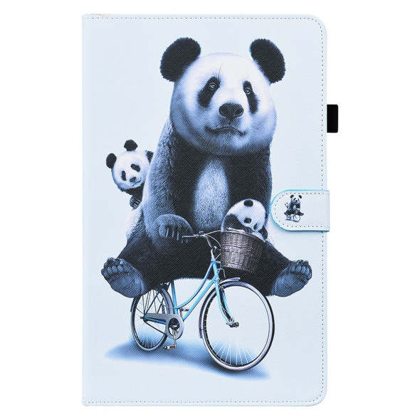 For Lenovo Tab P11 TB-J606F Animal Pattern Horizontal Flip Leather Case with Holder & Card Slots & Photo Frame(Cycling Panda)