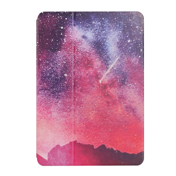 For Huawei Mate Pad T10 / T10S / Honor Enjoy2 10.1 Dual-folding Coloured Drawing Voltage Horizontal Flip PU Leather Case with Holder(Starry Sky)