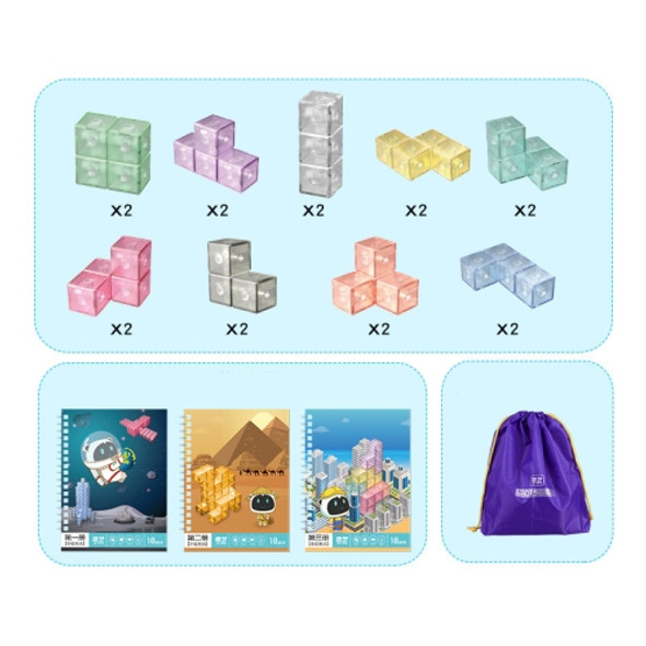 Magnetic Building Blocks Cube Cube Assembling Toys For Children, Colour: Luxury