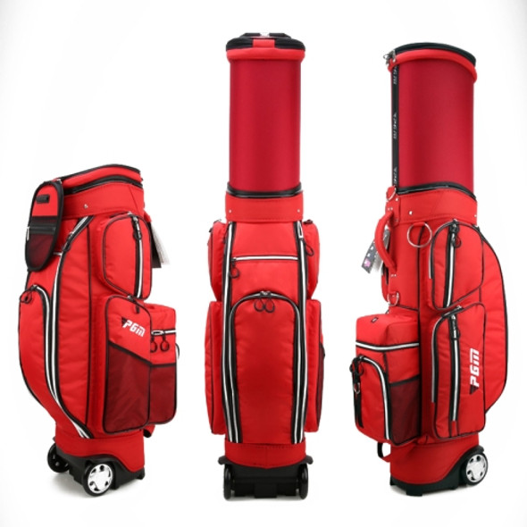 PGM Men Golf Bag Telescopic Golf Club Bag with Five-piece Plunger Holes (Red)