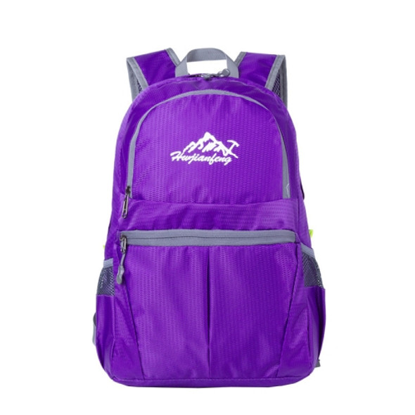 HWJIANFENG 1619 Sports Outdoor Travel Folding Backpack Waterproof Ultra Light Skin Bag(Purple)