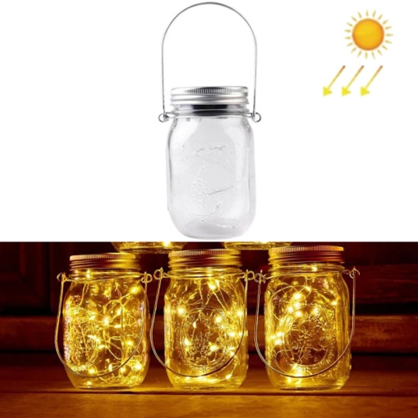 Solar Mason Bottle Pendent Lamp Outdoor Decoration Garden Light, Spec: 30 LEDs (Warm Light)