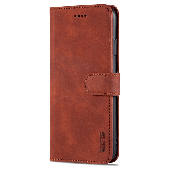 AZNS Skin Feel Calf Texture Horizontal Flip Leather Case with Card Slots & Holder & Wallet For iPhone XS Max(Brown)