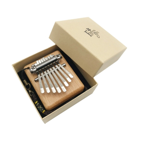 Mini 8 Tone Thumb Piano Kalimba Musical Instruments, Gift Box(Wood Square)