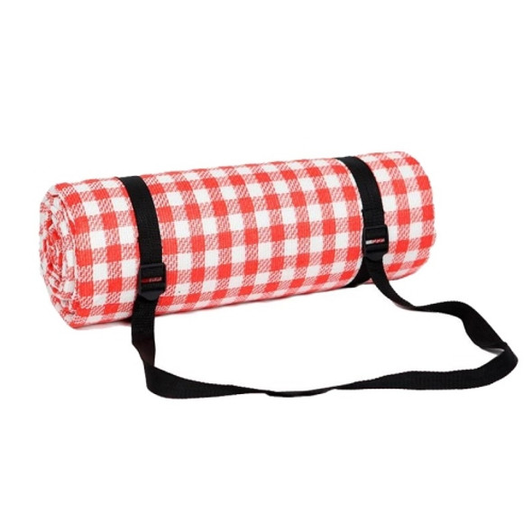 FP1409 6mm Thickened Moisture-Proof Beach Mat Outdoor Camping Tent Mat Without Storage Bag, Size:200x200cm(Red White Grid)