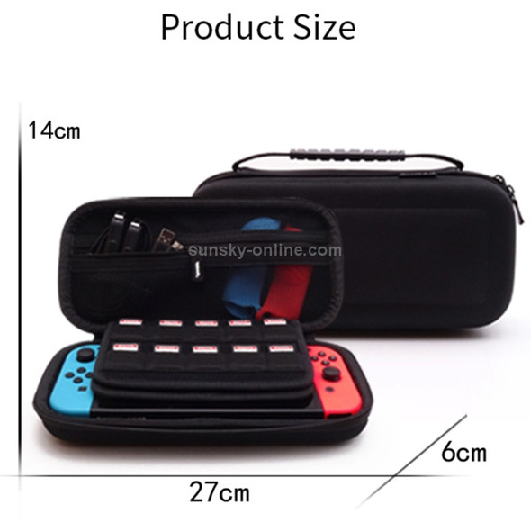 GHKJOK GH1739 EVA Portable Hard Shell Cover Cases for Nintendo Switch(Black)