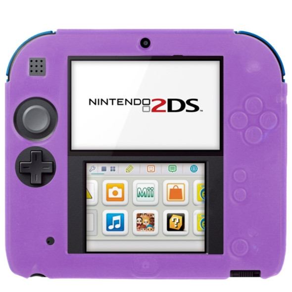 Pure Color Ultra Thin Silicone Case for Nintendo 2DS(Purple)