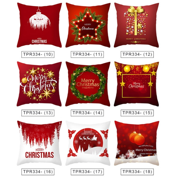 3 PCS Christmas Peach Skin Cartoon Sofa Pillowcase Without Pillow Core, Size: 45x45cm(TPR334-18)